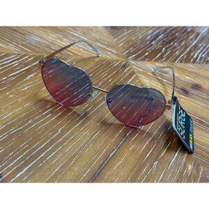 Foster Grant Surge Rimless Heart Sunglasses With Gradient Pink Lenses & 100% UVA